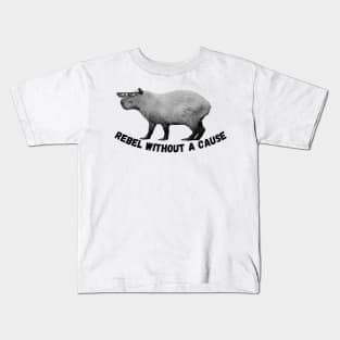 Capybara Rebel Without a Cause Kids T-Shirt